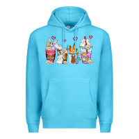 Ocean Blue easter coffee cups Premium Hoodie - AdoDesignShop