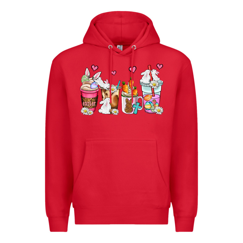 Easter Coffee Cups Premium Hoodie by AdoDesignShop | Teevron
