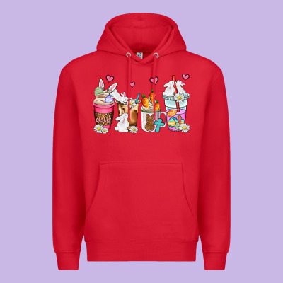 Easter Coffee Cups Premium Hoodie Designed By Adodesignshop