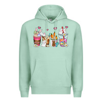Seafoam easter coffee cups Premium Hoodie - AdoDesignShop