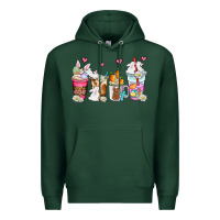 Sports Green easter coffee cups Premium Hoodie - AdoDesignShop