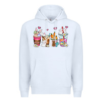 White easter coffee cups Premium Hoodie - AdoDesignShop