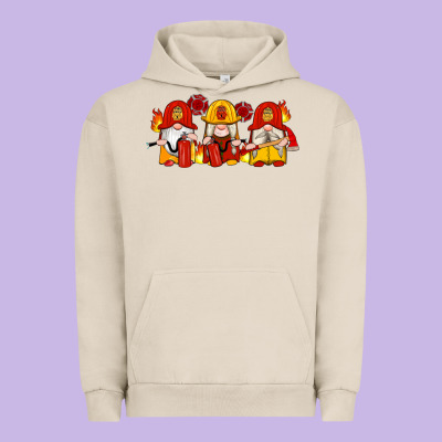 Firefighter Gnomes Urban Hoodie Designed By Artiststas