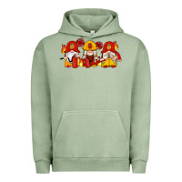 Pigment Oil Green firefighter gnomes Urban Hoodie - Artiststas