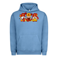 Pigment Pebble Blue firefighter gnomes Urban Hoodie - Artiststas