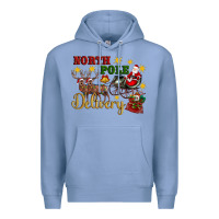 North Pole Delivery Santa Sleigh Premium Hoodie | Teevron