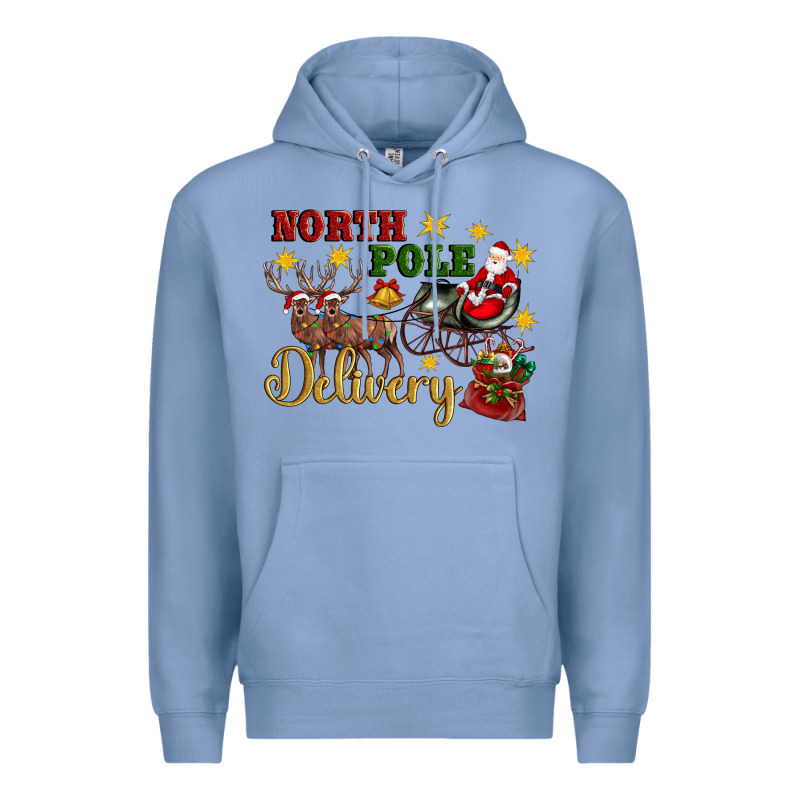 North Pole Delivery Santa Sleigh Premium Hoodie by Artiststas | Teevron