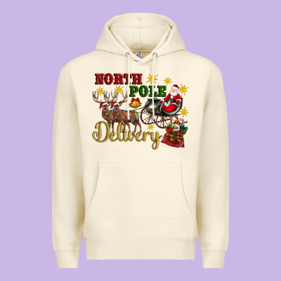 North Pole Delivery Santa Sleigh Premium Hoodie Designed By Artiststas