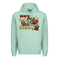 Seafoam North Pole Delivery Santa Sleigh Premium Hoodie - Artiststas