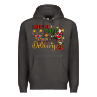 Smoke North Pole Delivery Santa Sleigh Premium Hoodie - Artiststas