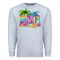 Heather Grey summer mama Premium Sweatshirt - texasbilliewilder