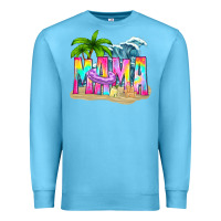 Ocean Blue summer mama Premium Sweatshirt - texasbilliewilder
