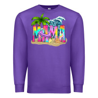 Purple summer mama Premium Sweatshirt - texasbilliewilder