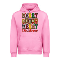 Fuchsia Pink merry merry merry christmas ado Urban Hoodie - AdoDesignShop