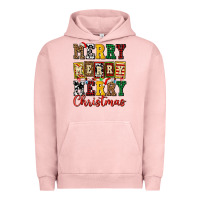 Pigment Salmon merry merry merry christmas ado Urban Hoodie - AdoDesignShop
