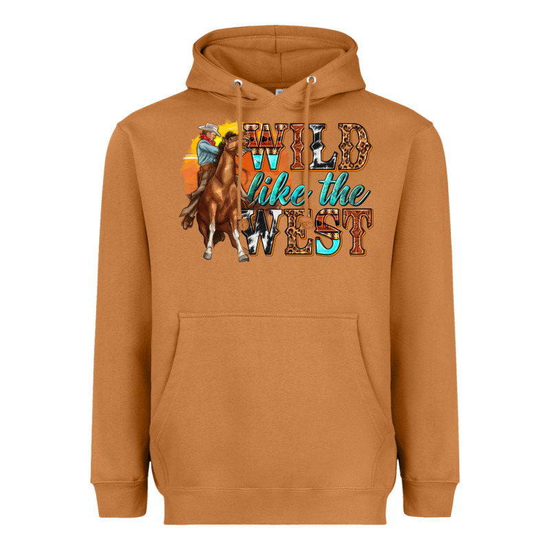 Wild Like West Heavyweight Hoodie by texasbilliewilder | Teevron