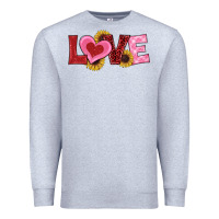 Heather Grey valentine's day love sunflowers Premium Sweatshirt - RanaPortraitStore