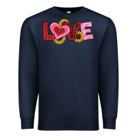 Navy valentine's day love sunflowers Premium Sweatshirt - RanaPortraitStore