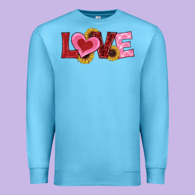 Valentine's Day Love Sunflowers Premium Sweatshirt Designed By Ranaportraitstore