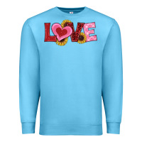 Ocean Blue valentine's day love sunflowers Premium Sweatshirt - RanaPortraitStore