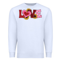 White valentine's day love sunflowers Premium Sweatshirt - RanaPortraitStore