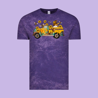 Western Bee Gnomes Truck Sunflowers Honeycomb Beehive Honey Turquoise Vintage Tee Designed By Artiststas