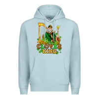 Blue Mist st patricks clover king  with shamrocks Premium Hoodie - AdoDesignShop