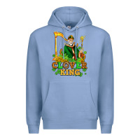 Colony Blue st patricks clover king  with shamrocks Premium Hoodie - AdoDesignShop