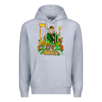 Heather Grey st patricks clover king  with shamrocks Premium Hoodie - AdoDesignShop