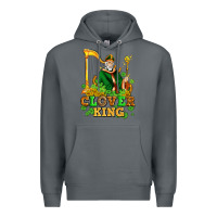 Rock st patricks clover king  with shamrocks Premium Hoodie - AdoDesignShop