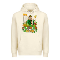 Sandshell st patricks clover king  with shamrocks Premium Hoodie - AdoDesignShop