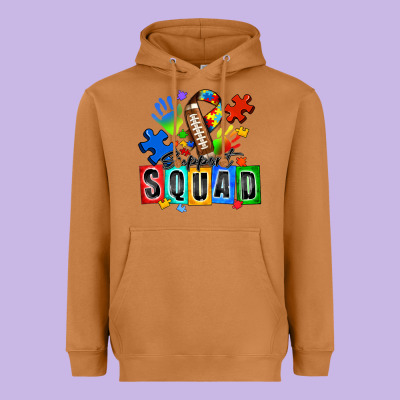 American Football Support Squad Autism Heavyweight Hoodie Designed By Zillion Design Studio