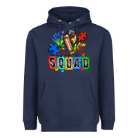 Navy american football support squad autism Heavyweight Hoodie - Zillion Design Studio
