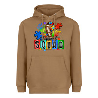 Toasted Coconut american football support squad autism Heavyweight Hoodie - Zillion Design Studio