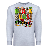 Heather Grey black nurse magic Premium Sweatshirt - Zillion Design Studio