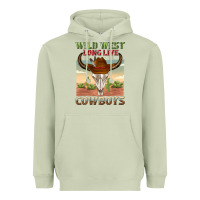 Matcha wild west long live cowboys Heavyweight Hoodie - texasbilliewilder
