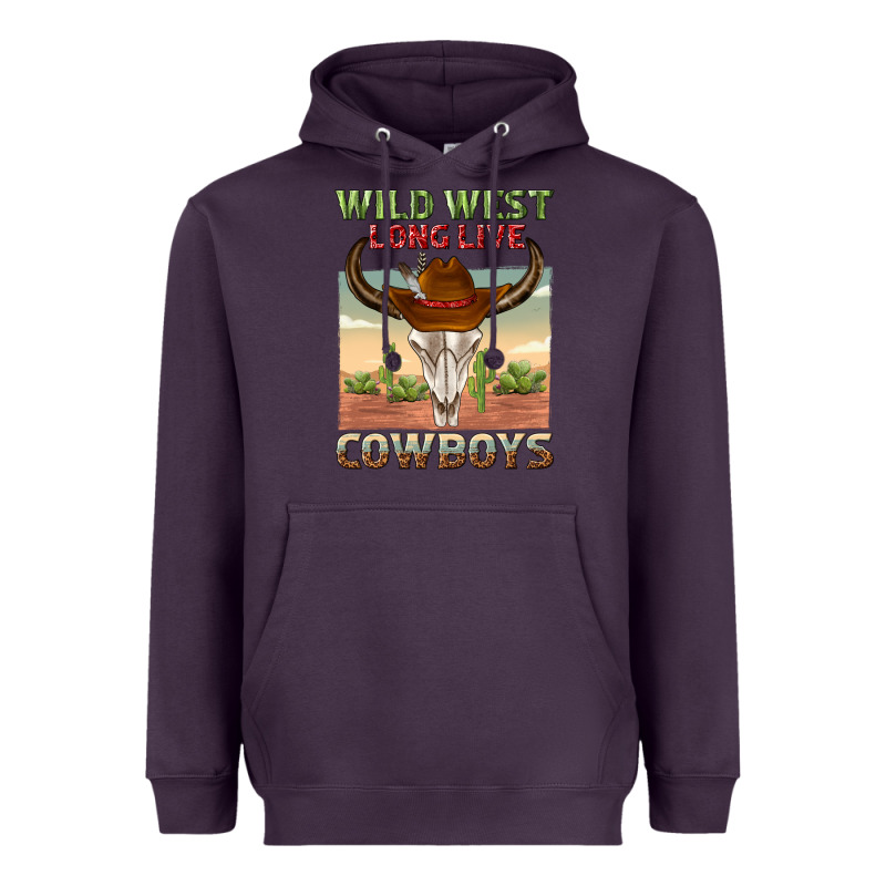 Wild West Long Live Cowboys Heavyweight Hoodie by texasbilliewilder | Teevron