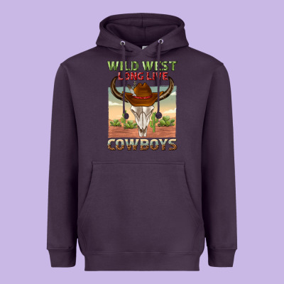 Heavyweight Hoodie wild west long live cowboys