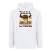 White wild west long live cowboys Heavyweight Hoodie - texasbilliewilder