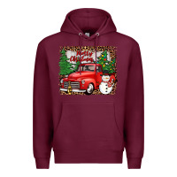 Burgundy merry christmas Premium Hoodie - JahusDesignShop
