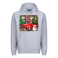Heather Grey merry christmas Premium Hoodie - JahusDesignShop