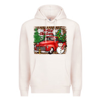 Pale Pink merry christmas Premium Hoodie - JahusDesignShop