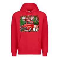 Red merry christmas Premium Hoodie - JahusDesignShop