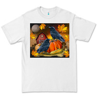 White Fall Crow Premium Tee - LillyAllenDesigns