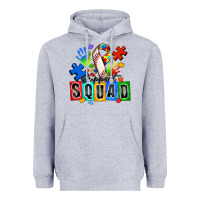Heather Grey baseball support squad autism Heavyweight Hoodie - Zillion Design Studio