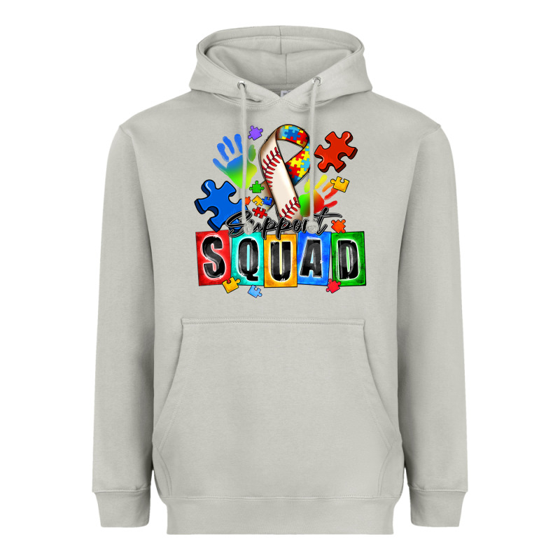 Baseball Support Squad Autism Heavyweight Hoodie by Zillion Design Studio | Teevron