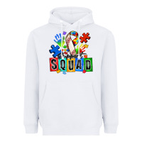 White baseball support squad autism Heavyweight Hoodie - Zillion Design Studio