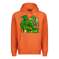 Carrot st patricks lips with horseshoe rainbow and shamrocks Premium Hoodie - AdoDesignShop