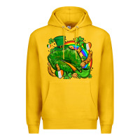 Lemon st patricks lips with horseshoe rainbow and shamrocks Premium Hoodie - AdoDesignShop