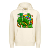 Tofu st patricks lips with horseshoe rainbow and shamrocks Premium Hoodie - AdoDesignShop